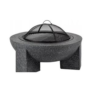Estilo Home Přenosné ohniště s roštem 74x30 cm černá/tmavá žula 5905623250670 obraz