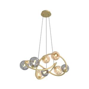 Wofi 7014-804 - LED Lustr na lanku NANCY 8xG9/3, 5W/230V zlatá/šedá 7014-804 obraz