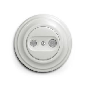 lap - Retro účastnická zásuvka TV+R (koncová) s rámečkem bílá KA0007+KA0064 obraz