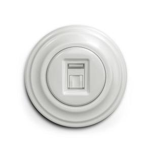 lap - Retro datová zásuvka s rámečkem bílá KA0007+KA0066 obraz
