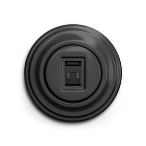 lap - Retro datová zásuvka s rámečkem antracit KA0043+KA0082 obraz