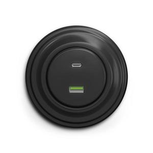 lap - Retro USB zásuvka A+C s rámečkem antracit KA0043+KA0083 obraz