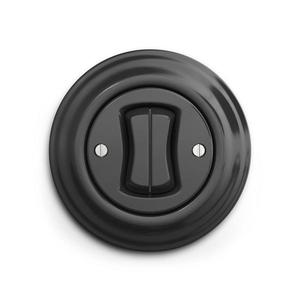 lap - Retro sériový vypínač s rámečkem č. 5 antracit KA0043+KA0038 obraz