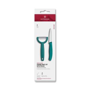 Victorinox - Sada kuchyňský nůž se škrabkou SWISS CLASSIC tyrkysová 6.7114.22C1 obraz