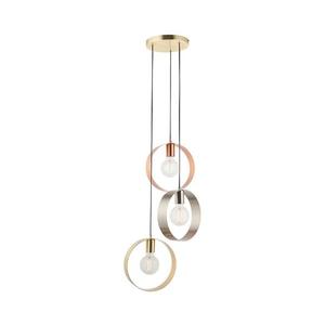 Endon 81922 - Lustr na lanku HOOP 3xE27/40W/230V zlatá/měděná/matný chrom 81922 obraz