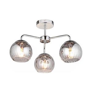 Endon 97971 - Přisazený lustr DIMPLE 3xE14/7W/230V lesklý chrom/kouřová šedá 97971 obraz