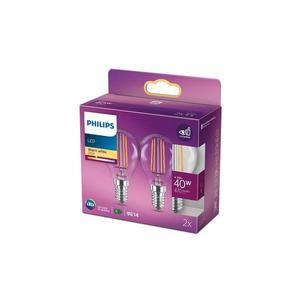 SADA 2x LED Žárovka VINTAGE Philips E14/4, 3W/230V 2700K 8718699777630 obraz
