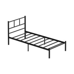 Kovová jednolůžková postel ROVAN 90x200 cm černá nosnost 120 kg 837WST1143 obraz