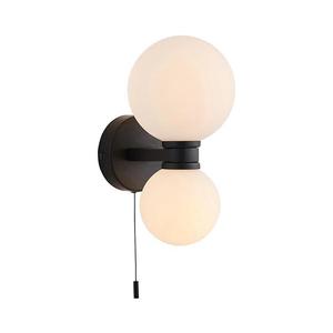 Endon 93523 - Koupelnové nástěnné svítidlo PULSA 2xG9/3W/230V IP44 černá 93523 obraz