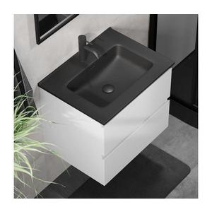 BATH DELUXE Koupelnová skříňka s umyvadlem CONOR 61 cm bílá/černá BT0098+BT0126 obraz