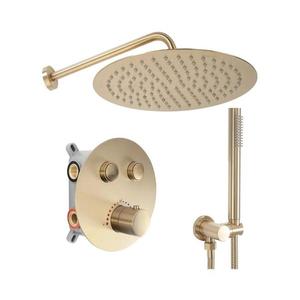 REA-P8551 - Sprchová sada s termostat. podom. baterií LUNGO broušená zlatá REA-P8551 obraz