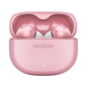 Niceboy Pins 4 - Bezdrátová sluchátka s ANC 400 mAh + 2x 50 mAh IPX4 růžová pins-4-pink obraz