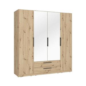 Šatní skříň se zrcadlem MARO 200x213 cm dub artisan CDXS84S-D78 obraz