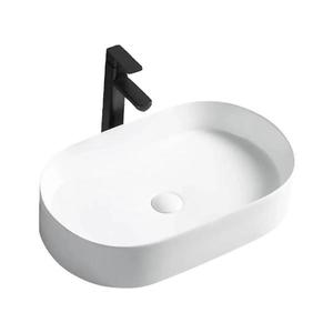 REA-U1055 - Umyvadlo na desku NADIA 38, 5x61 cm keramika/lesklá bílá REA-U1055 obraz