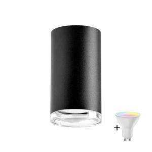 LED RGBW Stmívatelné koupelnové bodové svítidlo TURYN 1xGU10/6, 5W/230V IP44 čer SA1885+AI0414 obraz