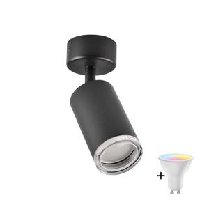 LED RGBW Stmívatelné koupelnové bodové svítidlo TURYN 1xGU10/6, 5W/230V IP44 čer SA1913+AI0414 obraz