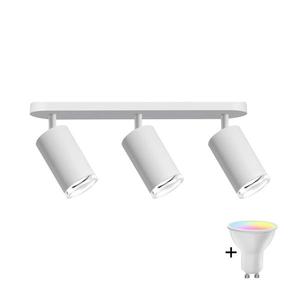 LED RGBW Stmívatelné koupelnové bodové svítidlo TURYN 3xGU10/6, 5W/230V IP44 bílá SA1910+3xAI0414 obraz
