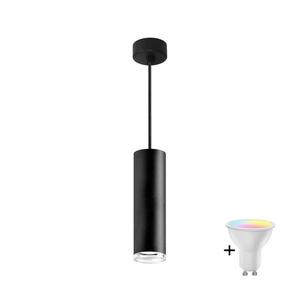 LED RGBW Stmívatelný koupelnový lustr na lanku TURYN 1xGU10/6, 5W/230V IP44 černá SA1912+AI0414 obraz