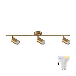 LED RGBW Stmívatelné bodové svítidlo GOLDI 3xGU10/6, 5W/230V zlatá SA2170+3xAI0414 obraz