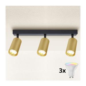 Brilagi - LED Stmívat. bodové svítidlo SELE GOLDEN 3xGU10/6, 5W/230V černá/zlatá BG1007+3xAI0414 obraz