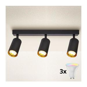 Brilagi - LED Stmívatelné bodové svítidlo SELE 3xGU10/6, 5W/230V černá/zlatá BG0631+3xAI0414 obraz