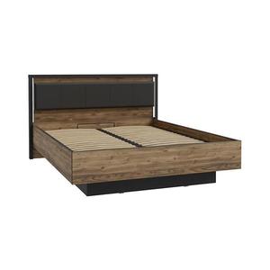 Dloulůžková postel s úložným prostorem OREN 160x200 cm hnědá/černá HYTL1162B-M215 obraz
