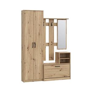 Předsíňová stěna se zrcadlem KAVI dub artisan NIKD01-D78 obraz