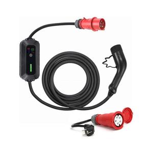 Cestovní nab. stanice pro elektrom. EV/PHEV AC Type 2 16A/400V 22kW 5m + adaptér EV_PPC32AT22 obraz