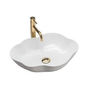 REA-U0265 - Umyvadlo na desku PEARL 38x50, 5 cm keramika/lesklá bílá REA-U0265 obraz