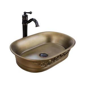 REA-U3305 - Umyvadlo na desku WILMA RUSTIC 38x55 cm keramika/měděná REA-U3305 obraz
