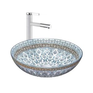 REA-U0267 - Umyvadlo na desku ARTE pr. 40 cm keramika/ornamentální vzor REA-U0267 obraz