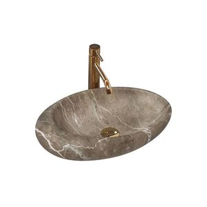 REA-U6650 - Umyvadlo na desku ROXY 31x49 cm keramika/šedá/dekor mramoru REA-U6650 obraz