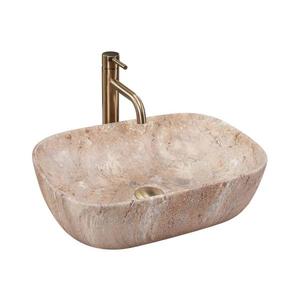 REA-U3323 - Umyvadlo na desku BELINDA 33, 5x46, 5 cm keramika/imitace kamene REA-U3323 obraz
