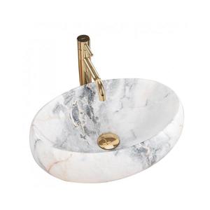 REA-U8567 - Umyvadlo na desku LINDA 34x48, 5 cm keramika/dekor mramoru REA-U8567 obraz