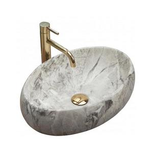 REA-U1020 - Umyvadlo na desku LINDA 34x48, 5 cm keramika/imitace kamene REA-U1020 obraz