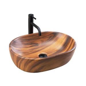 REA-U5060 - Umyvadlo na desku AMELIA 34, 5x48 cm keramika/dekor dřeva REA-U5060 obraz