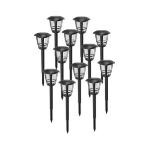 B.V. - SADA 12x LED Solární lampa LED/0, 06W/2V 33, 8 cm 6500K IP44 černá B10201IBH obraz