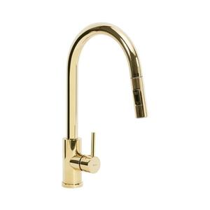 REA-B0669 - Dřezová baterie s vytahovací sprškou FRESH 39, 5 cm zlatá REA-B0669 obraz