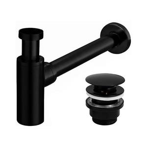 REA-A5215 - Umyvadlový sifon s výpustí CLICK-CLACK pr. 6, 4 cm matná černá REA-A5215 obraz