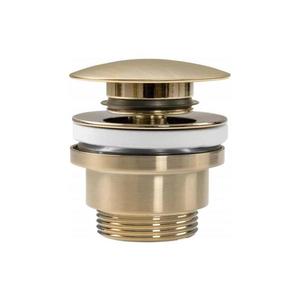 REA-A8585 - Umyvadlová výpusť CLICK-CLACK pr. 6, 4 cm broušená zlatá REA-A8585 obraz