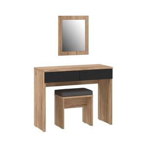 Toaletní stolek ERO + taburet hnědá/černá DQLT321ST-M368A obraz
