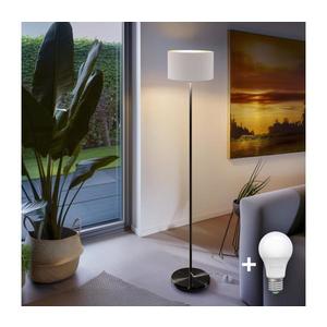 LED Stojací lampa TUNJA 1xE27/20W/230V pr. 30 cm černá/bílá 1xSA2187+1xEG32487 obraz