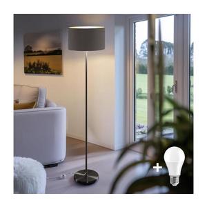 LED Stojací lampa TUNJA 1xE27/20W/230V pr. 38 cm černá/hnědá 1xSA2187+1xEG32485 obraz