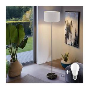 LED Stojací lampa TUNJA 1xE27/20W/230V pr. 38 cm černá/bílá 1xSA2187+1xEG32482 obraz