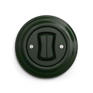 lap - Retro dvojité tlačítko s rámečkem zelená KA0061+KA0105 obraz