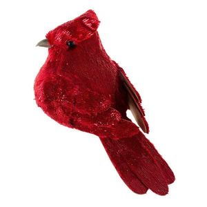 ArtFir Vánoční dekorace PTÁČEK 322B | červená 6 x 13 cm obraz