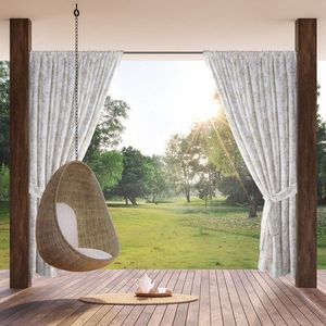 ArtFir Závěs na terasu GARDEN 12 P | krémová/pudrová 155 x 200 cm obraz