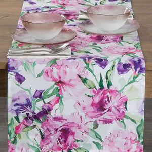 ArtFir Zahradní běhoun GARDEN 34B | růžová/fialová 40 x 140 cm obraz