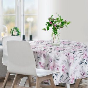 ArtFir Zahradní kulatý ubrus GARDEN 30E | bílá/růžová 150 cm obraz