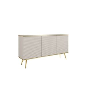 ArtPS Komoda BIJOU K-160 MDF | béžová / zlaté nohy obraz